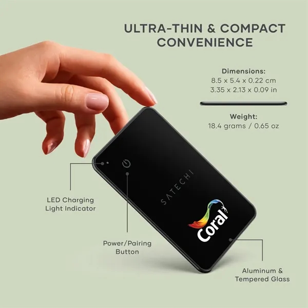 Satechi® Slim, water-resistant tracker fits in your wallet. Find My enabled,... from ASI 84592 St Regis Group