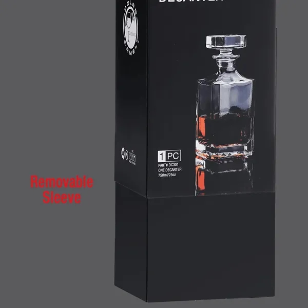 750mL square decanter with stopper in gift box, customizable for corporate... from ASI 72657 Active Life Promo / Apres Ski Active Life
