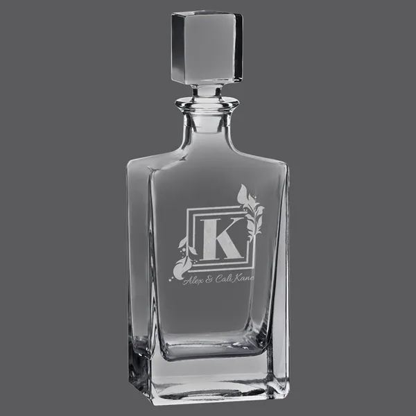 810mL glass decanter with stopper, customizable with logo or monogram, in... from ASI 72657 Active Life Promo / Apres Ski Active Life