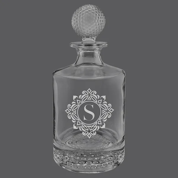 Golf inspired 850mL glass decanter ideal for custom engraving and elegant... from ASI 72657 Active Life Promo / Apres Ski Active Life