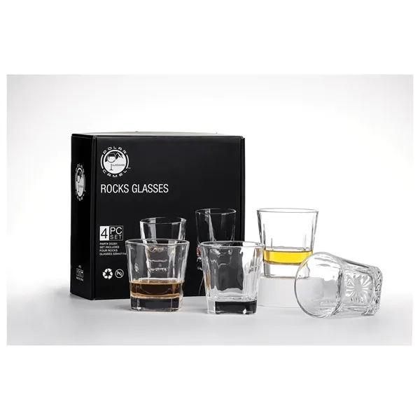Set of four 11 oz square rocks glasses ideal for custom... from ASI 72657 Active Life Promo / Apres Ski Active Life