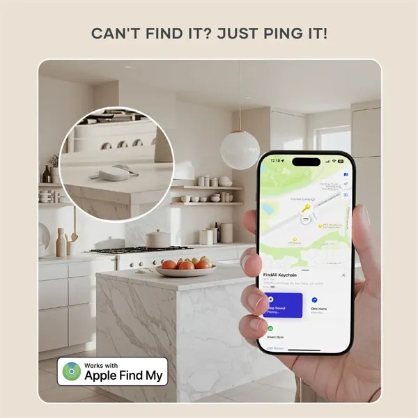 Satechi® Sleek keychain with Find My tech, alerts for left items,... from ASI 84592 St Regis Group