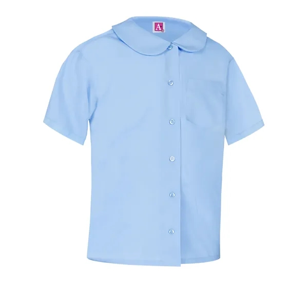 A+ Uniforms Woven Shirts - Girls' Peter Pan Short Sleeve ...... from ASI 86018 Scrub Authority / Uniform Stores