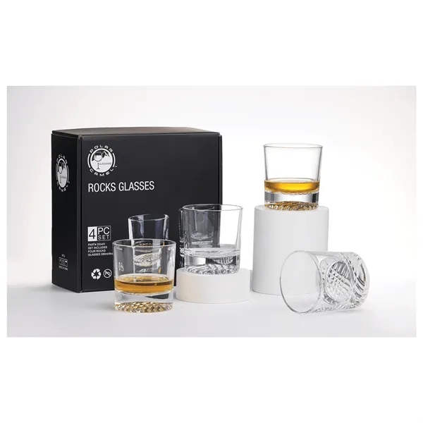 Set of 4 round rocks glasses in clear glass ready for... from ASI 72657 Active Life Promo / Apres Ski Active Life
