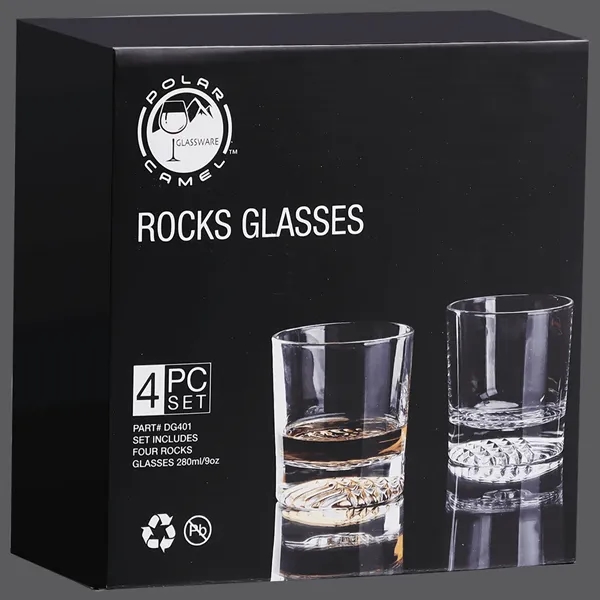 Set of 4 round rocks glasses in clear glass ready for... from ASI 72657 Active Life Promo / Apres Ski Active Life