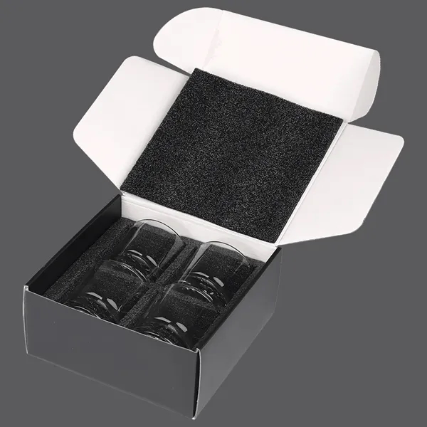 Set of 4 round rocks glasses in clear glass ready for... from ASI 72657 Active Life Promo / Apres Ski Active Life