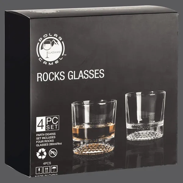 Set of four 9 oz Polar Camel golf-themed rocks glasses, customizable... from ASI 72657 Active Life Promo / Apres Ski Active Life