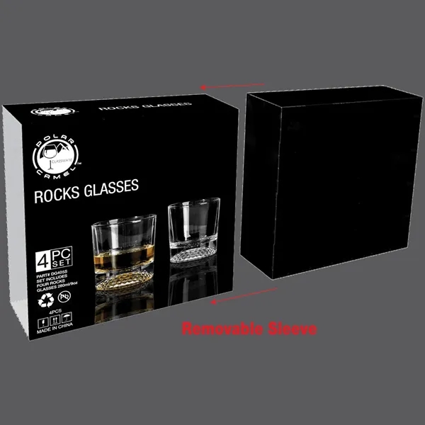 Set of four 9 oz Polar Camel golf-themed rocks glasses, customizable... from ASI 72657 Active Life Promo / Apres Ski Active Life