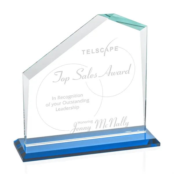 Our extraordinary beveled Starfire Fairmont award is combined with sky blue... from ASI 84592 St Regis Group / St Regis