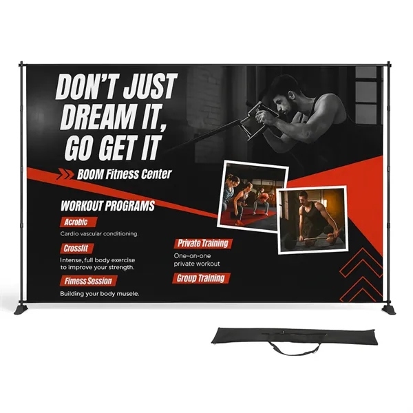 10' x 8' Full Color Adjustable Display Kit - Graphic, Hardware,... from ASI 94105 Visual Textile Resource