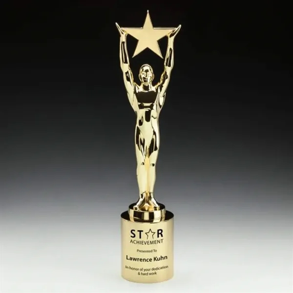 Gold-plated award & base. Made in USA.... from ASI 84592 St Regis Group / R S Owens & Co Inc