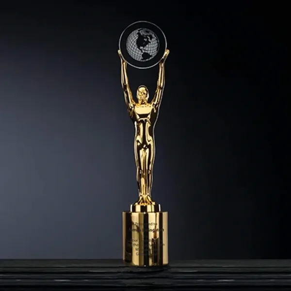 24K gold-plated award with starfire crystal and black marble base.... from ASI 84592 St Regis Group / R S Owens & Co Inc