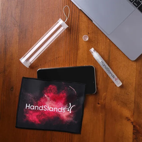 High-end microfiber cleaner cloth and lens cleaner spray gift set.... from ASI 61966 HPG / HandStands