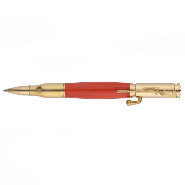 Bullet Brass Push-Lock Ballpoint Pen... from ASI 46755 Cosmo Promos
