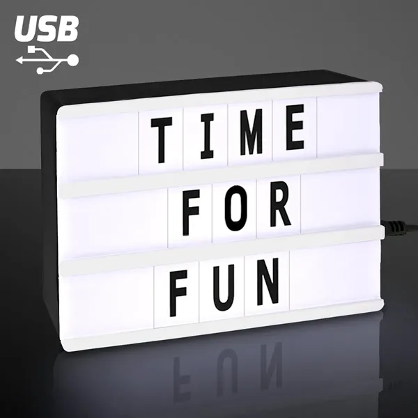 6" x 4" Mini Cinema Marquee USB LED Lightbox; Blank and... from ASI 34194 ALightPromos