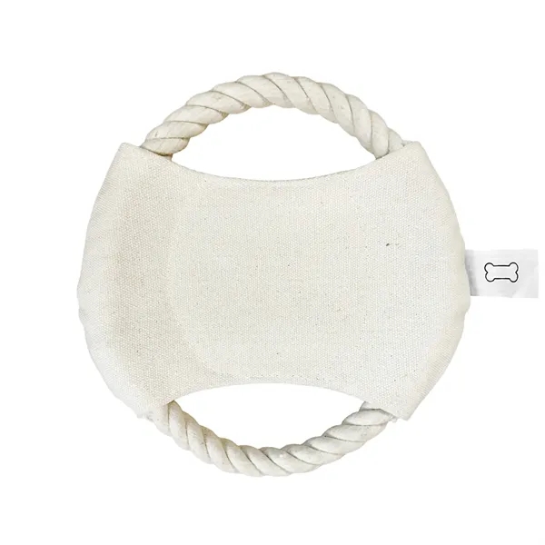 Durable Cotton Canvas pet rope disc measuring 7" diameter with full... from ASI 92980 WOV-IN® / Promopet