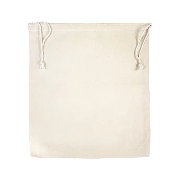 Custom cotton reusable drawstring bag with full-color imprint... from ASI 92980 WOV-IN® / Universal Strap/Wov-In Line