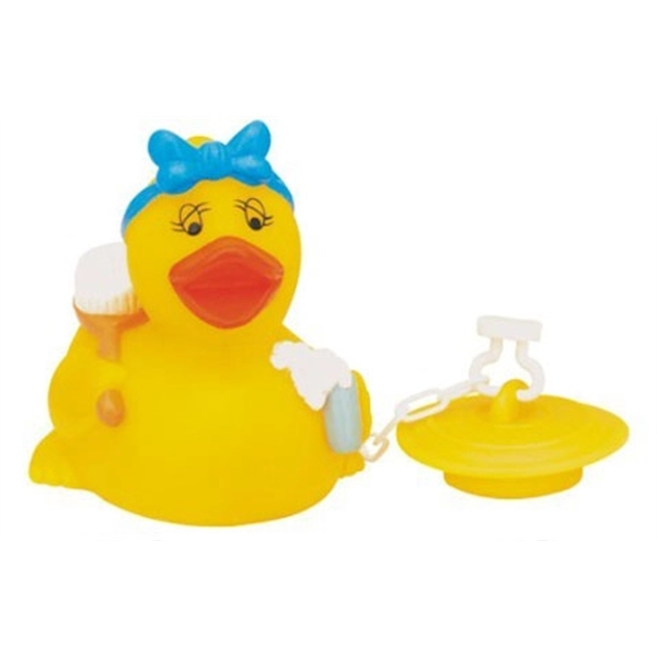 Rubber floating toy duck with 17" chain and 1 1/2" bath... from ASI 57705 Goodview Industries Co Inc