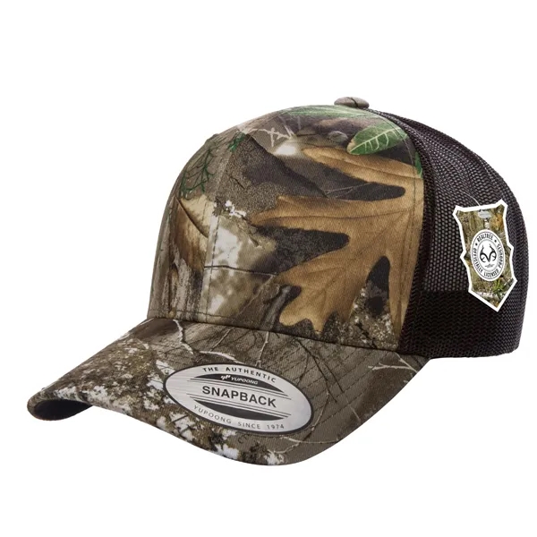 Yupoong 6606CA YP Classics Camo Retro Trucker Hat with leatherette patches... from ASI 74601 Calico