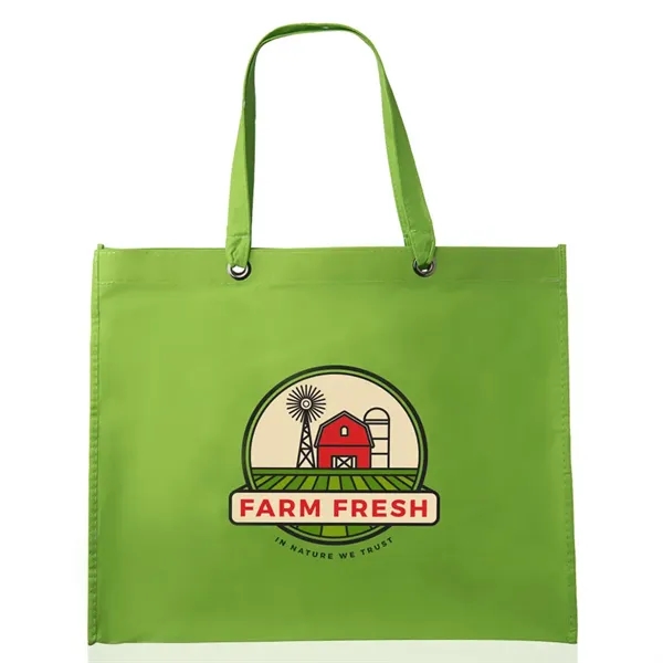 Non-woven tote bag with 5" gusset and comfortable carry straps.... from ASI 39552 BEL Promo