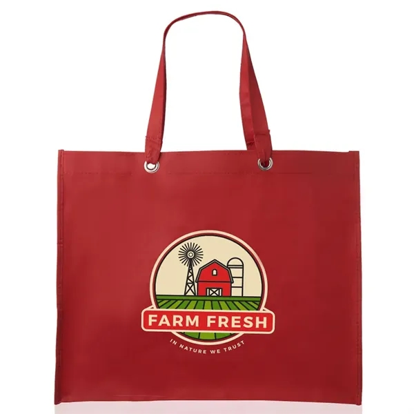 Non-woven tote bag with 5" gusset and comfortable carry straps.... from ASI 39552 BEL Promo