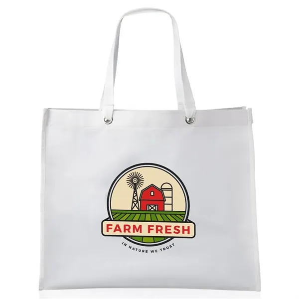 Non-woven tote bag with 5" gusset and comfortable carry straps.... from ASI 39552 BEL Promo