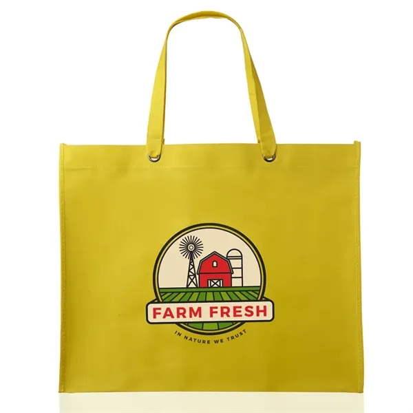 Non-woven tote bag with 5" gusset and comfortable carry straps.... from ASI 39552 BEL Promo