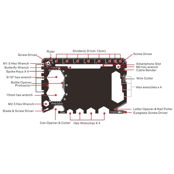 Multi Purpose Tool with full color sublimation print on both sides!... from ASI 76797 Pelican Graphics / Pelican Lures