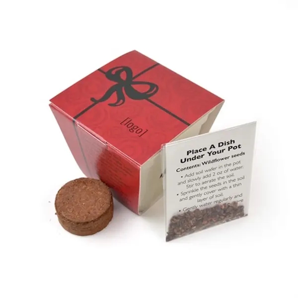 Mini planting kit, cardstock wrap with plantable medallion.... from ASI 40646 Bloomin Promotions / Bloomin' Promotions™