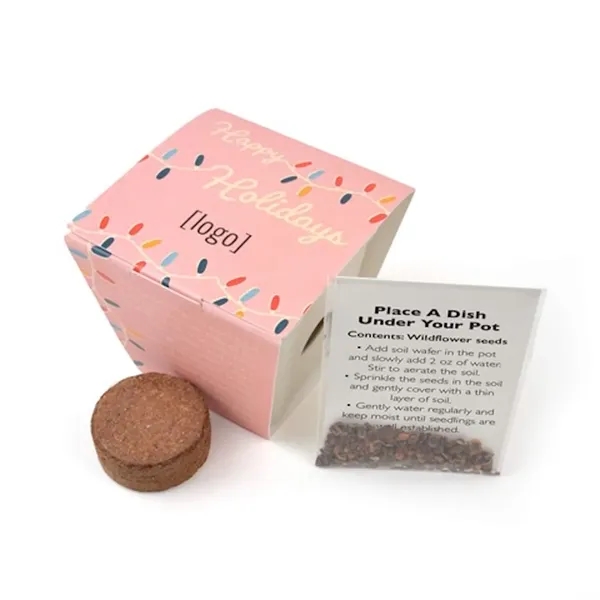 Mini planting kit, cardstock wrap with plantable medallion.... from ASI 40646 Bloomin Promotions / Bloomin' Promotions™