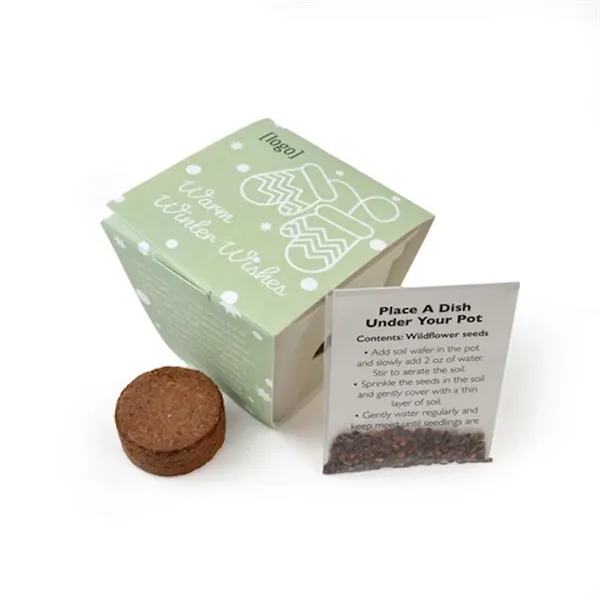 Mini planting kit, cardstock wrap with plantable medallion.... from ASI 40646 Bloomin Promotions / Bloomin' Promotions™