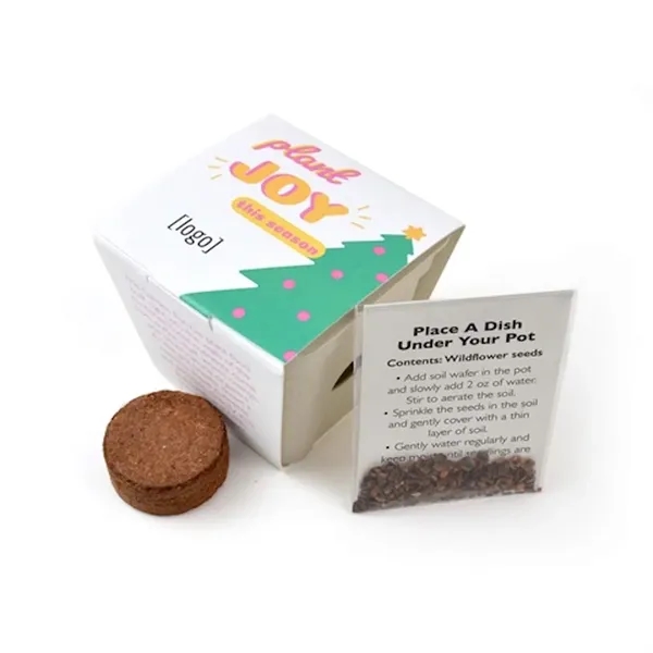 Mini planting kit, cardstock wrap with plantable medallion.... from ASI 40646 Bloomin Promotions / Bloomin' Promotions™