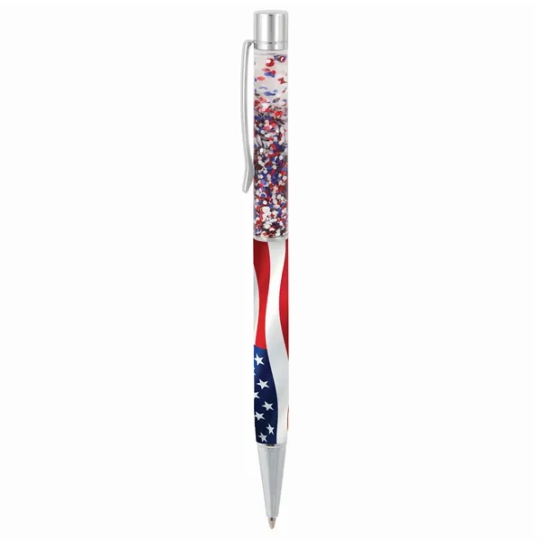 Vegas Floating Flakes Metal Ballpoint... from ASI 46755 Cosmo Promos