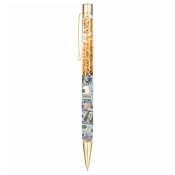 Vegas Floating Flakes Metal Ballpoint... from ASI 46755 Cosmo Promos