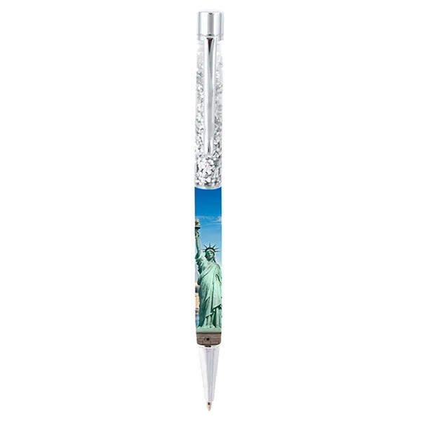 Vegas Floating Flakes Metal Ballpoint... from ASI 46755 Cosmo Promos