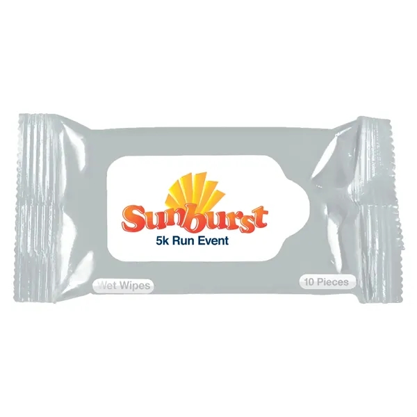 Wet Wipe Packet.  Contains 10 Wipes.  Meets FDA Requirements.... from ASI 61125 Hit Promotional Products / Hit®
