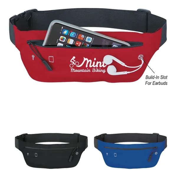 Running Belt Fanny Pack. Lg Zippered Front Pocket. Inside Key Pocket.... from ASI 61125 Hit Promotional Products / Hit®