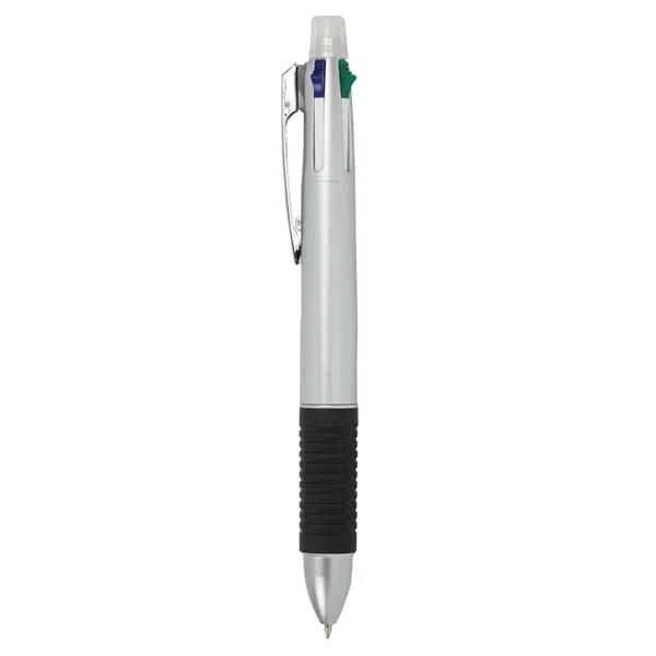 Retractable 4 color ink ballpoint pen and pencil is a 6-in-1... from ASI 46755 Cosmo Promos