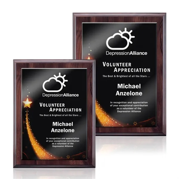 Farnsworth/Benton Plaque - Cherry Finish 8"x10"... from ASI 84592 St Regis Group / St Regis