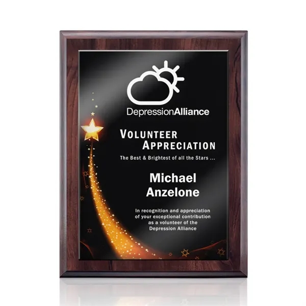 Farnsworth/Benton Plaque - Cherry Finish 8"x10"... from ASI 84592 St Regis Group / St Regis