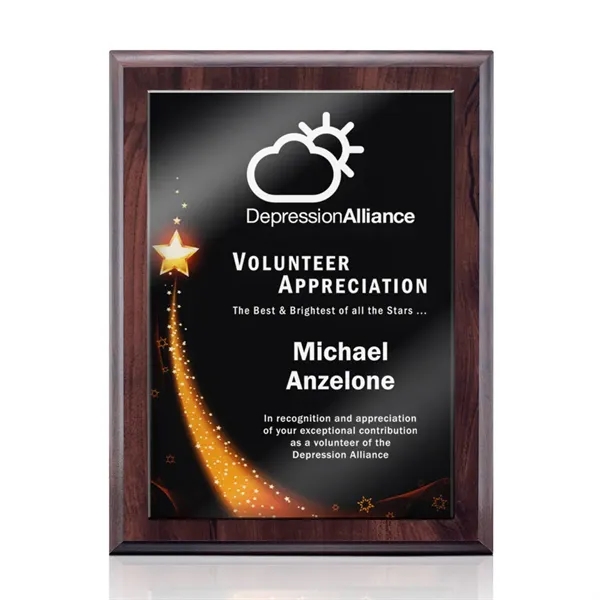 Farnsworth/Benton Plaque - Cherry Finish 8"x10"... from ASI 84592 St Regis Group / St Regis