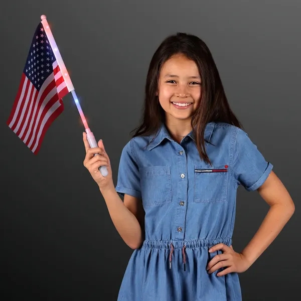 Blank or imprinted. Light up American flag.... from ASI 34194 ALightPromos / Alight Promotional Products