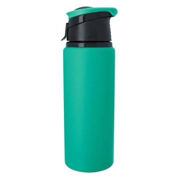 24 oz. aluminum Velvet Touch bottle with a screw-on, spill-resistant, flip-top... from ASI 61125 Hit Promotional Products / Hit®