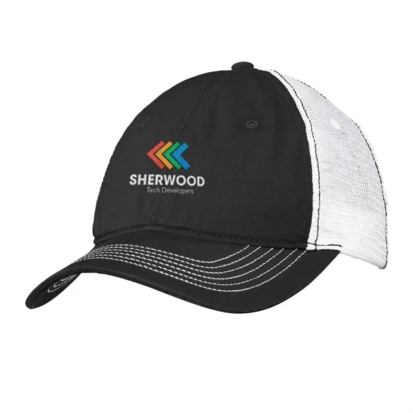 DistrictMesh back cap made of 100% cotton twill with 100% polyester... from ASI 61125 Hit Promotional Products / Hit®