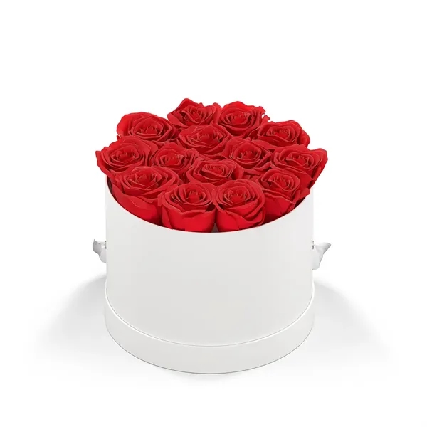 Arrangement of 13-15 exquisite roses in a box vase.... from ASI 61125 Hit Promotional Products / Hit®