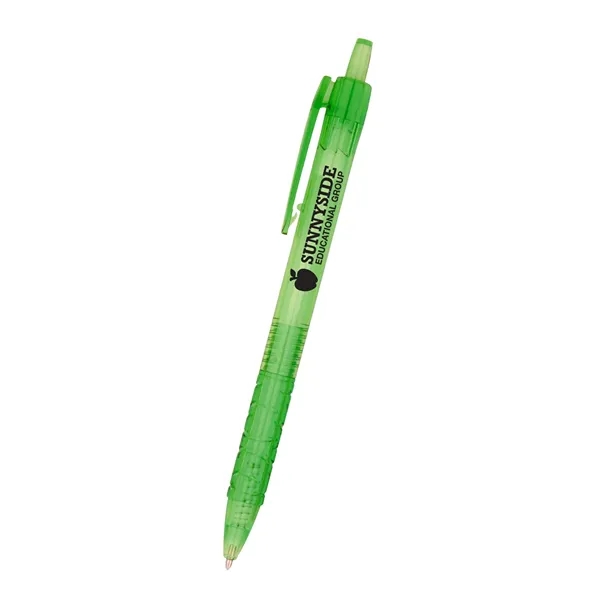 Plunger action ballpoint pen with transparent barrel.... from ASI 61125 Hit Promotional Products / Hit®