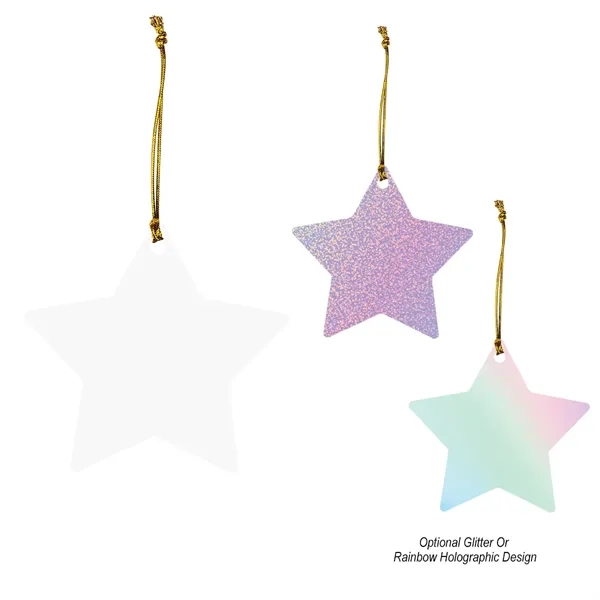 Star shaped acrylic Christmas ornament with string for hanging.... from ASI 61125 Hit Promotional Products / Hit®