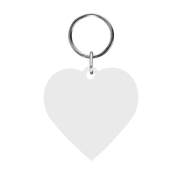 Heart shaped acrylic key tag with split ring attachment.... from ASI 61125 Hit Promotional Products / Hit®