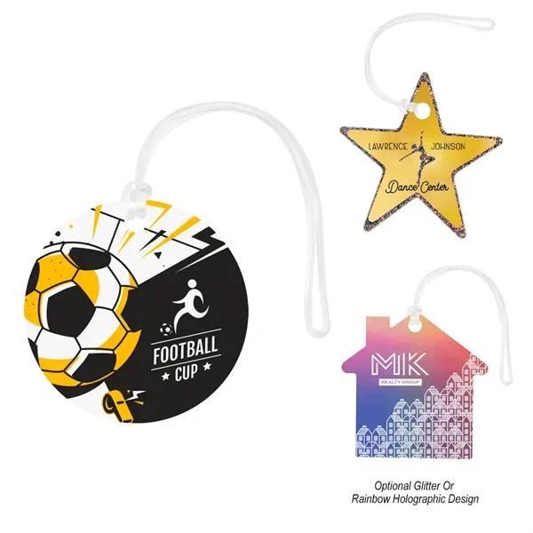 4" custom shaped acrylic bag tag with full color graphics.... from ASI 61125 Hit Promotional Products / Hit®