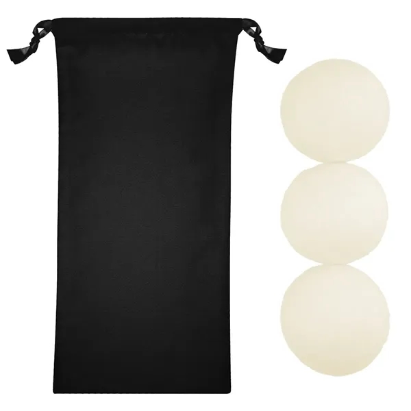 Set of 3 wool dryer balls in a drawstring pouch.... from ASI 61125 Hit Promotional Products / Hit®
